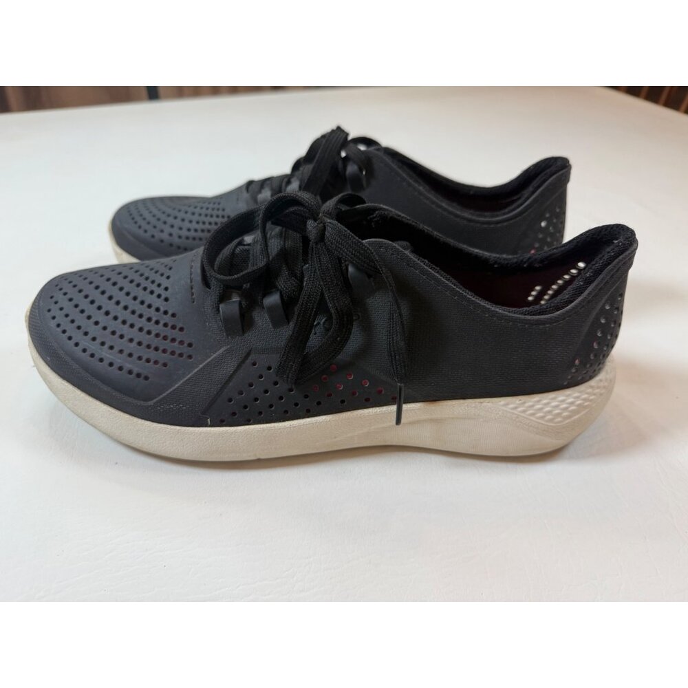 LiteRide By Crocs Mens Black Casual Shoes Size M10 Lightweight Breathable Design